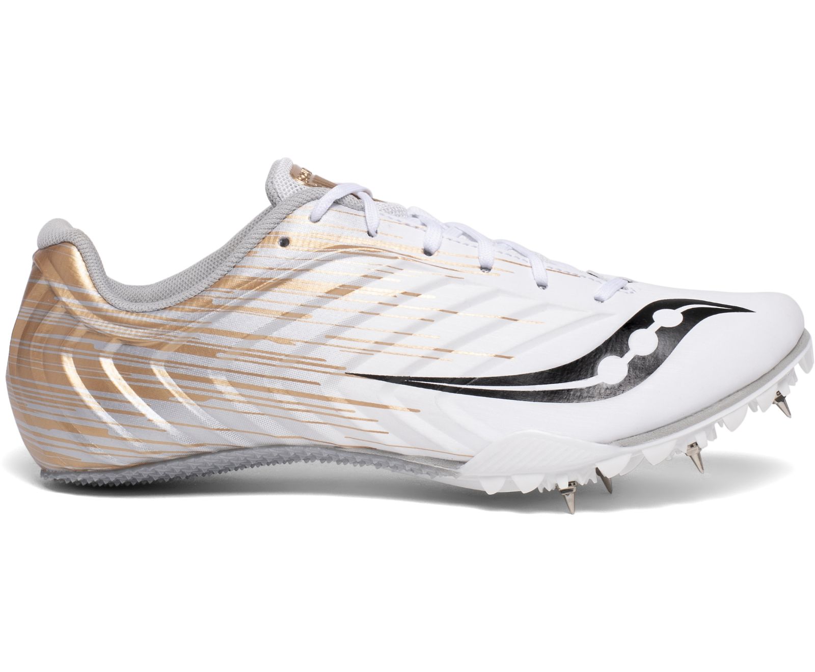 Tenis Para Correr Saucony Spitfire 5 Mujer Blancos Dorados | México 204CTVE
